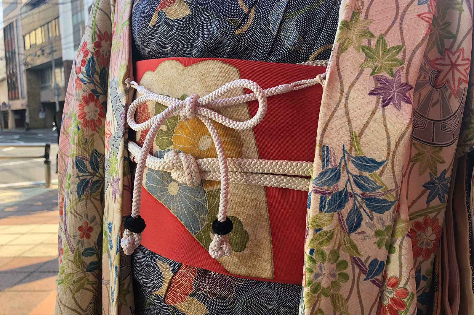 おばあちゃんの小紋を羽織に仕立て替えて。