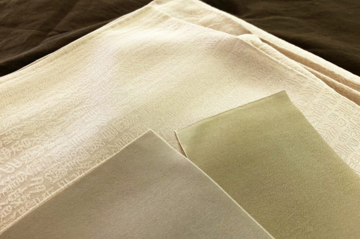 三姉妹のような色無地。