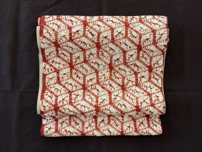 茜染めのなごや帯